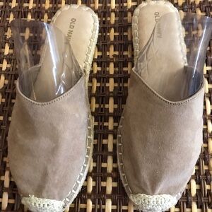 Old Navy Tan Espadrille Slip-On Shoes w/Soft faux suede upper and sole